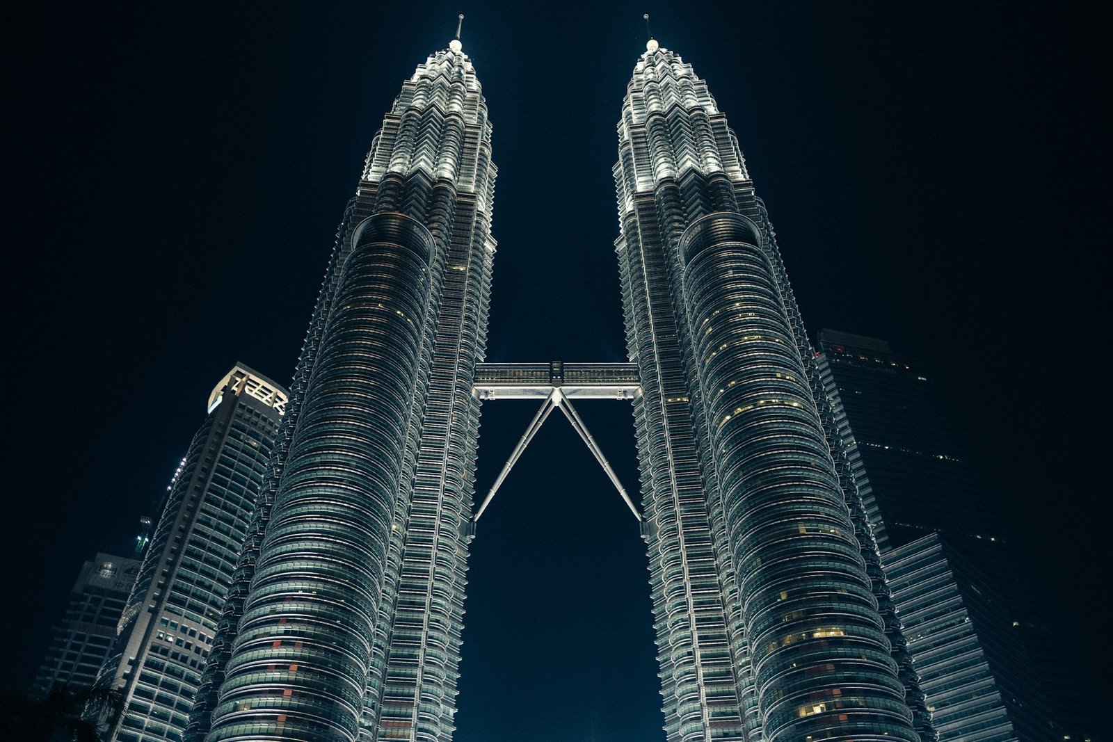 The Petronas Twin Towers in Kuala Lumpur, Malaysia.